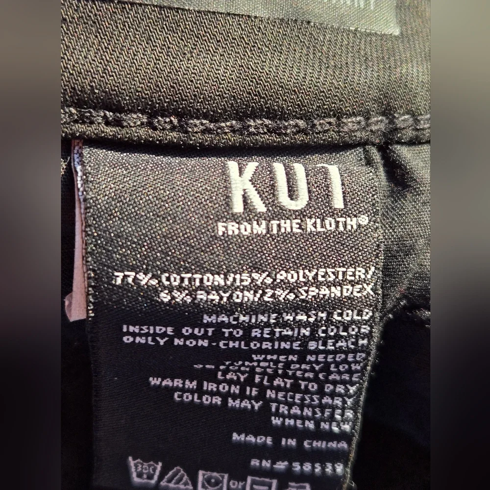 ​Kut from the Kloth Mia Toothpick Skinny Jeans – Distressed Black sz 6 - Picture 8 of 15